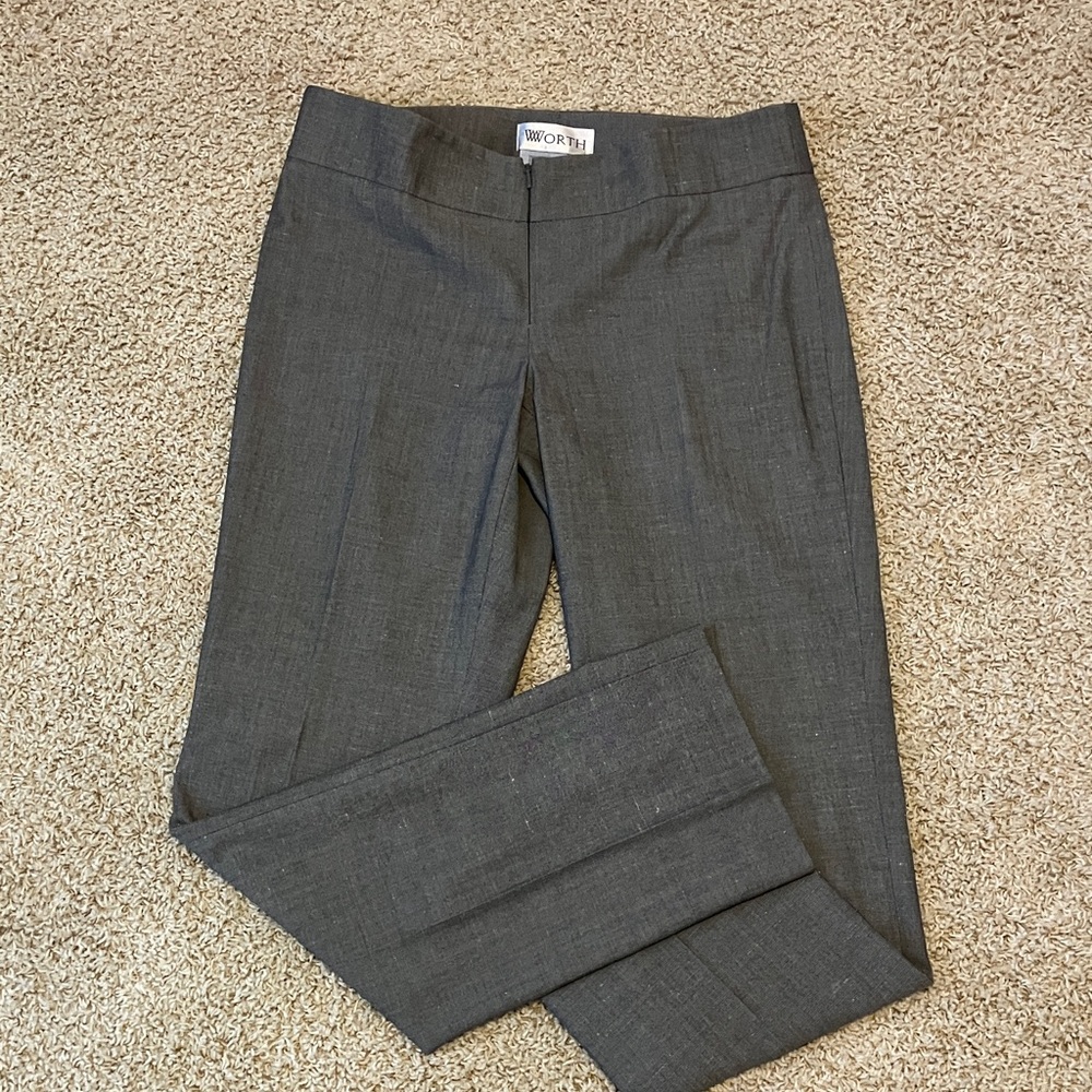 Worth Charcoal Gray Tailored Dress Pants Women’s Size 8
